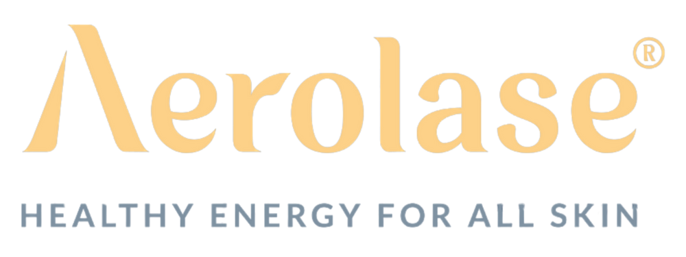 Aerolase logo with tagline 'Healthy Energy for All Skin' on a white background