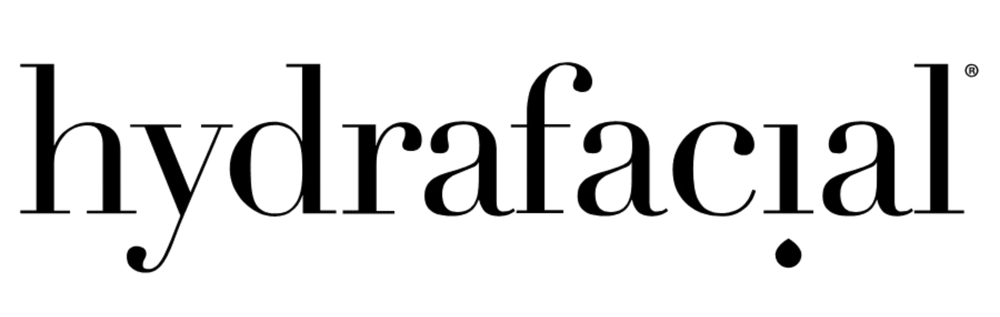 Hydrafacial logo in black on a white background